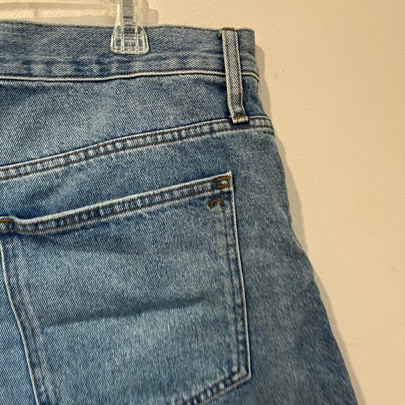 Madewell Relaxed Denim Shorts Distressed High Rise Blue Cotton Size 32 - Picture 6 of 9